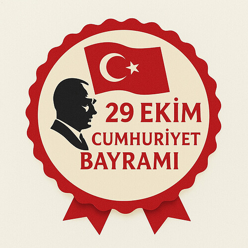 29 Ekim Cumhuriyet Bayramı Rozet Rozeti