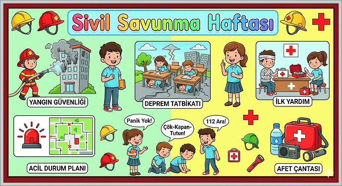 28 şubat sivil savunma pano görseli