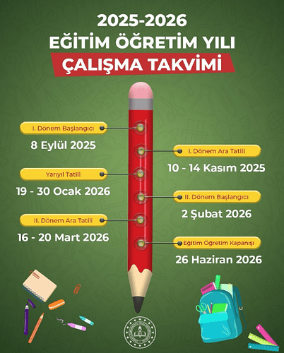 2025-2026 meb eğitim öğretim takvimi